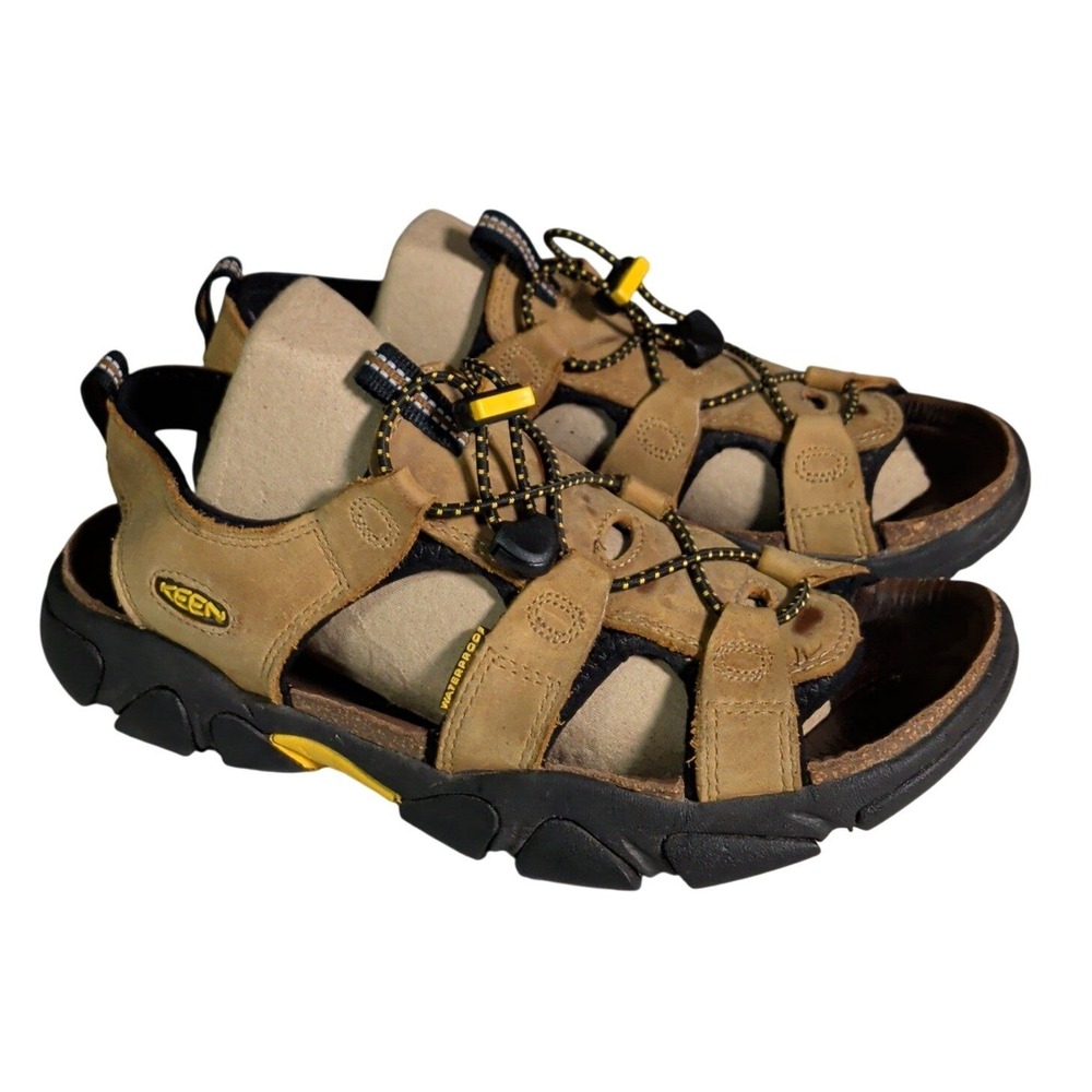 Keen Sarasota Sandals Mens Size 8.5 Brown Leather Open Toe Hiking Gorpcore